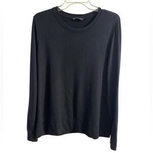 Athleta Black Long Sleeve Top sweatshirt crewneck modal blend Medium